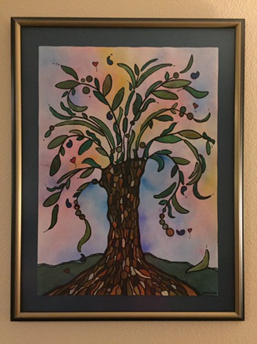 Dreaming Tree watercolor painting