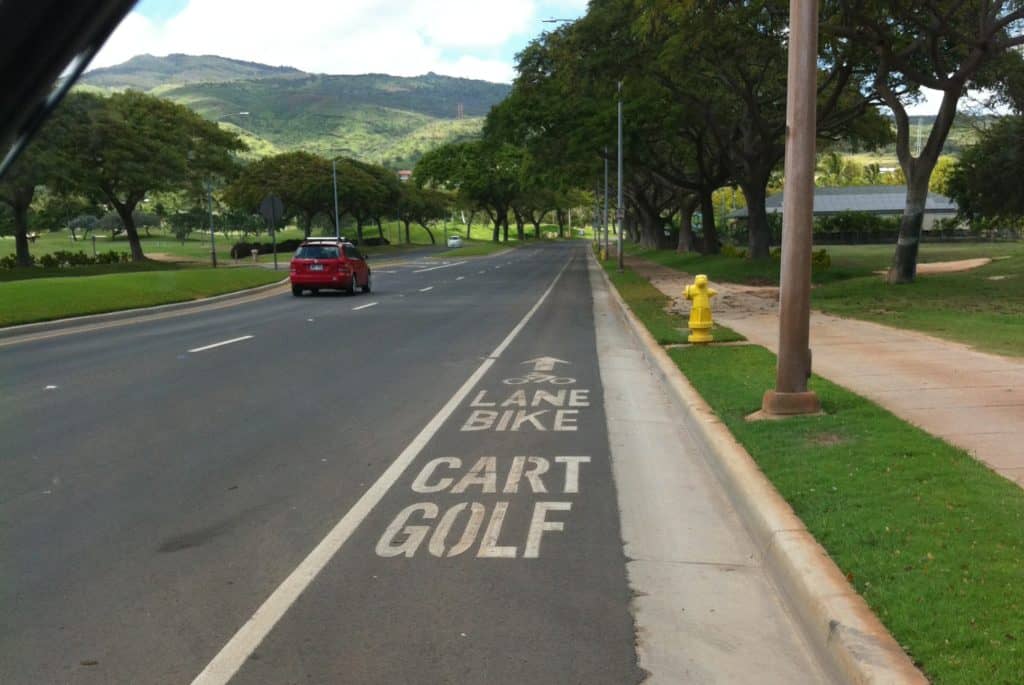 Golf Cart Lane in Ko Olina